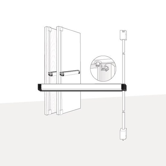 ADAMS RITE - 3100 SERIES (FIRE-RATED) | 8100 SERIES (LIFE-SAFETY) SURFACE VERTICAL ROD EXIT DEVICES