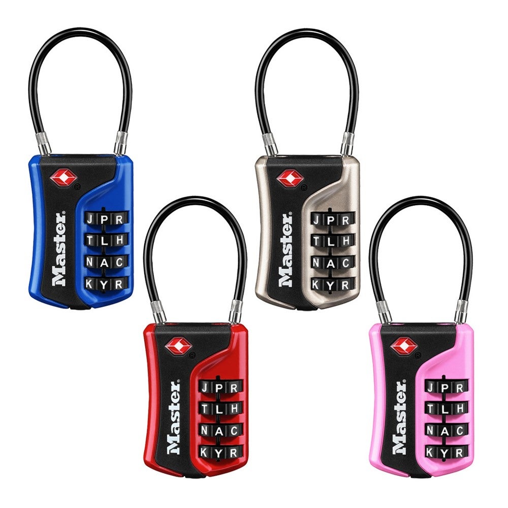 MASTER LOCK 4697DWD TSA-ACCEPTED COMBINATION LOCK W/ CABLE
