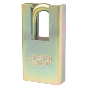 AMERICAN – A5200GLSHNKA SHROUDED SOLID STEEL BUMPSTOP GOVERNMENT PADLOCK